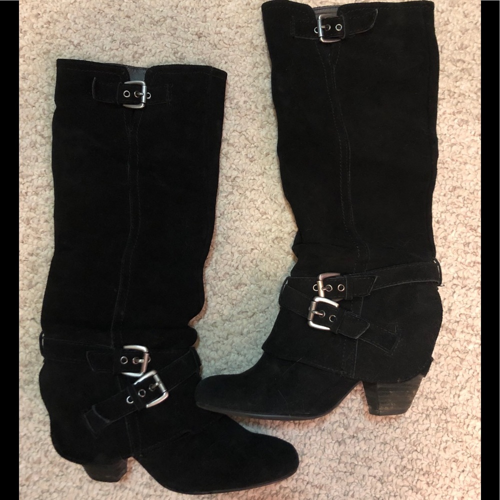 NAUGHTY MONKEY Women’s Black Suede Boots 8.5